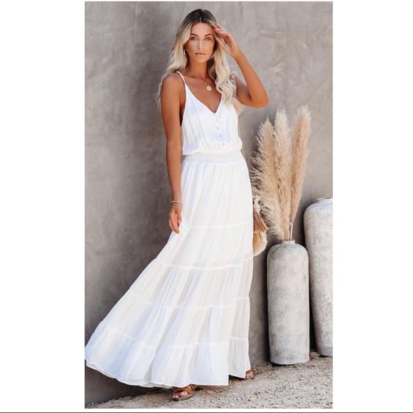 Elle Maxi Dress-White - Picture 5 of 5